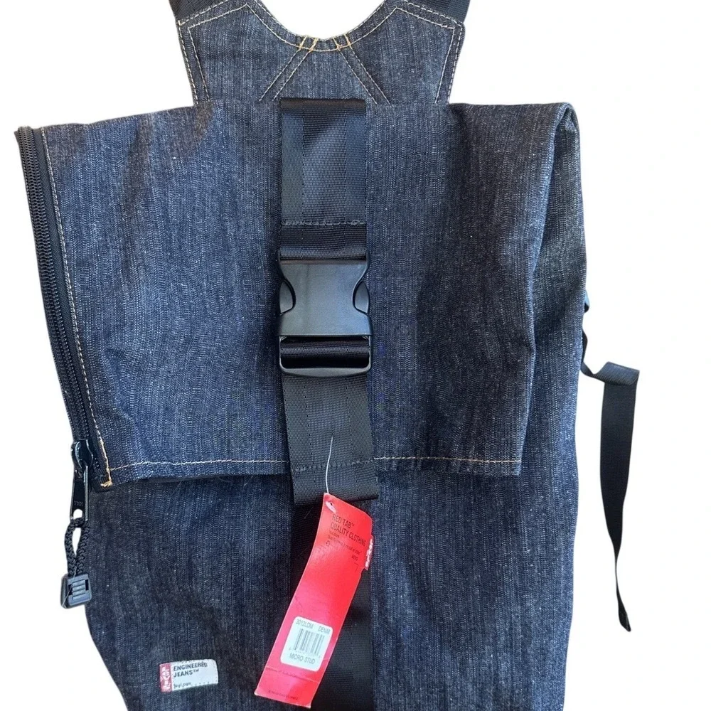 Vintage RARE Y2K 1999 Levi's Denim Jean Backpack‎ RED TAB Bag Buckle NEW NOS